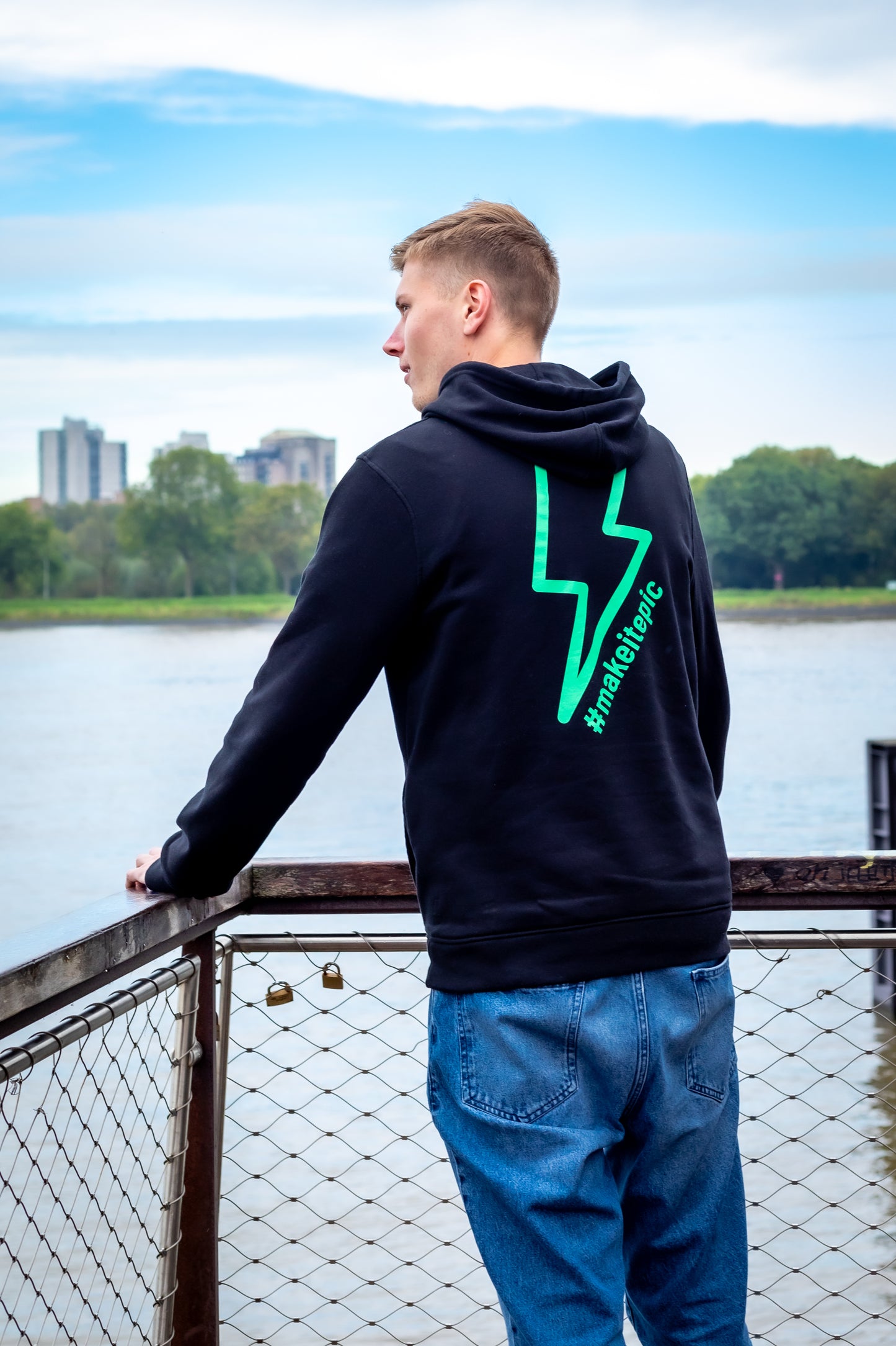 Epic hoodie bolt mint