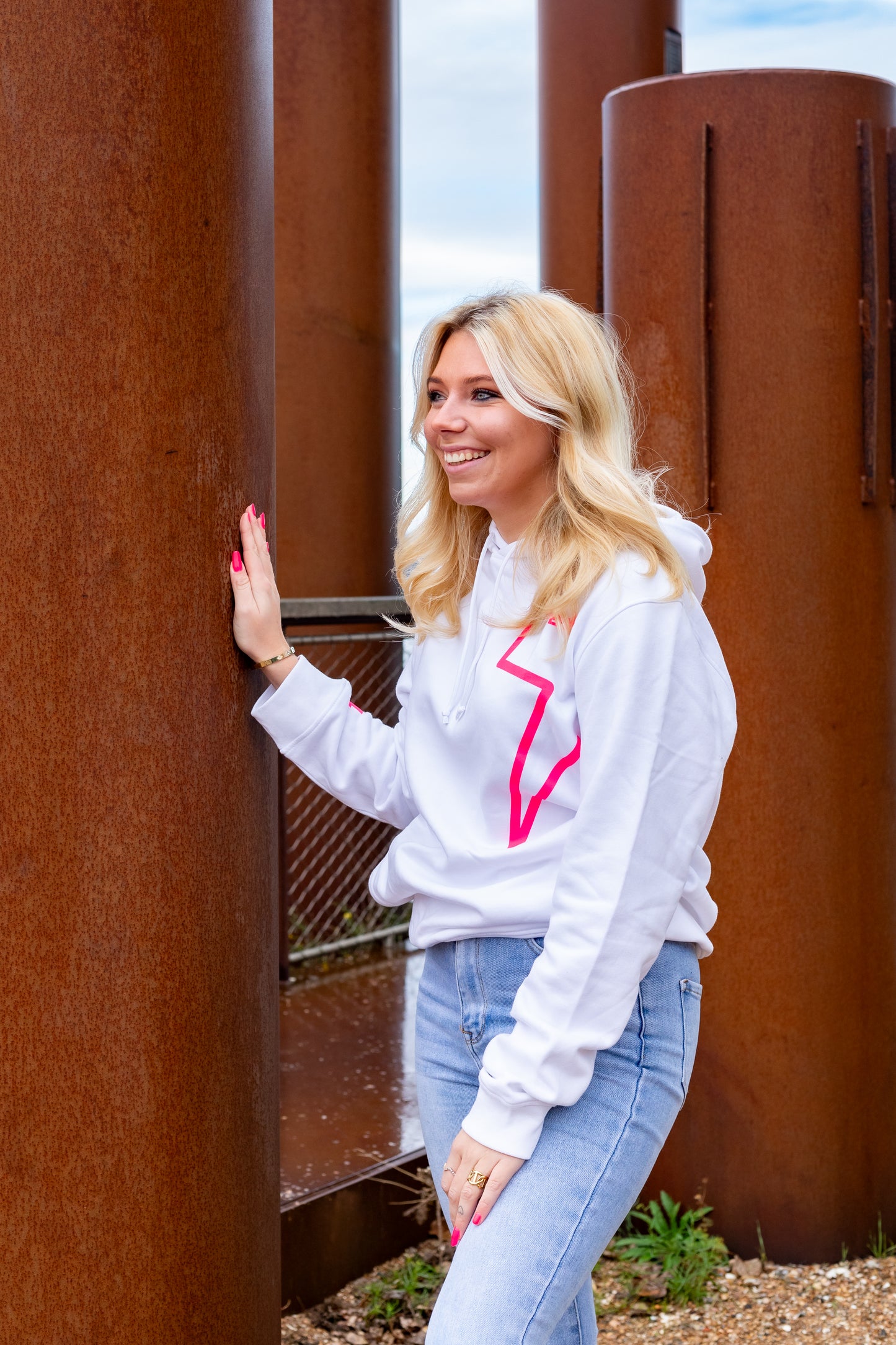 Epic hoodie bolt pink